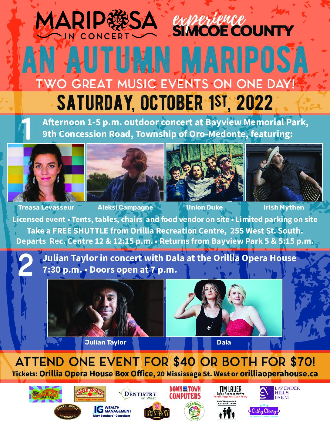 Tickets selling fast for ‘Autumn Mariposa’ and Opera House Concerts
