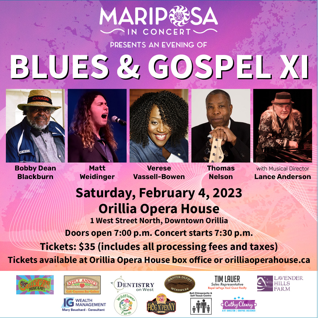 Mariposa’s Annual ‘An Evening of Blues & Gospel Xl’ Show Feb. 4. 2023