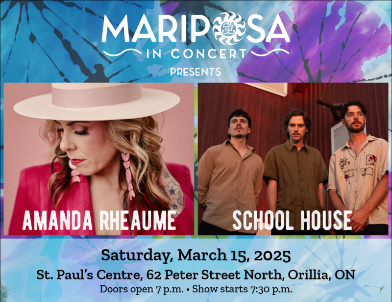 March Mariposa Concert features Amanda Rheaume, School House